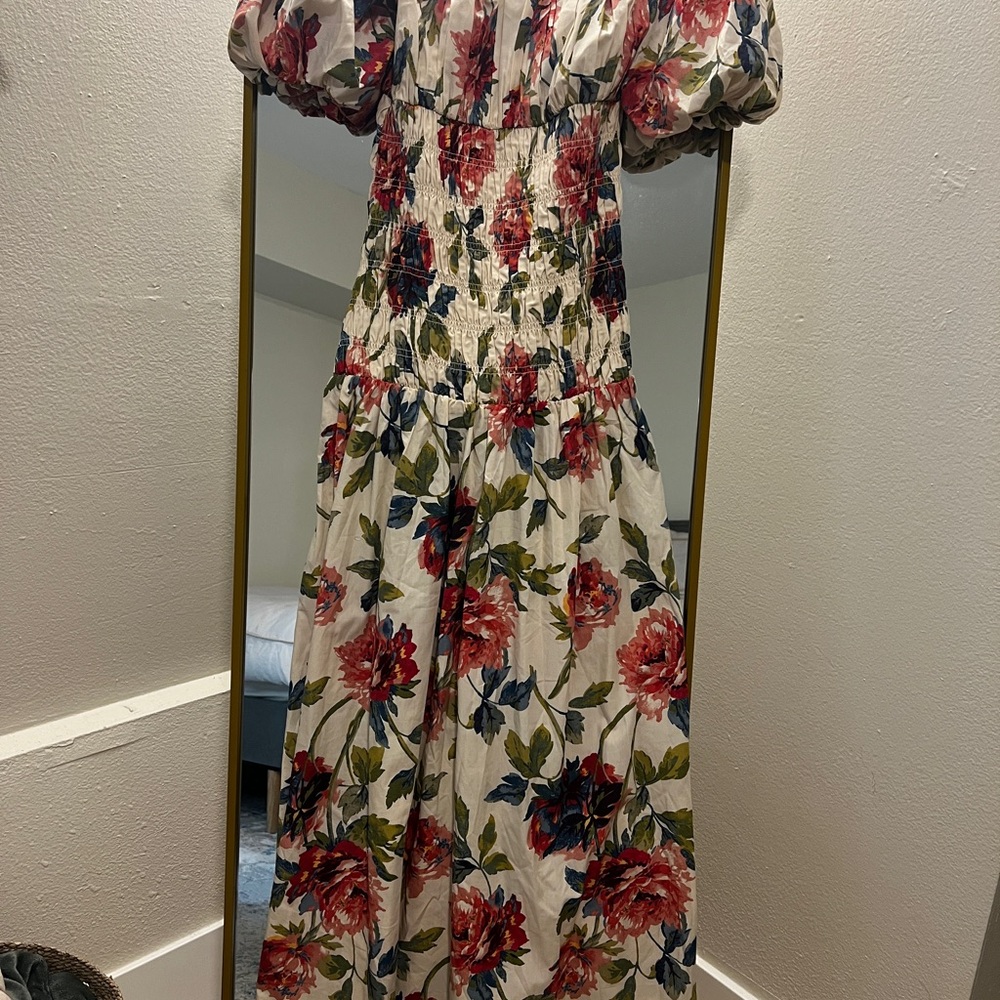 Abercrombie & Fitch Floral Maxi Dress - Red and Green